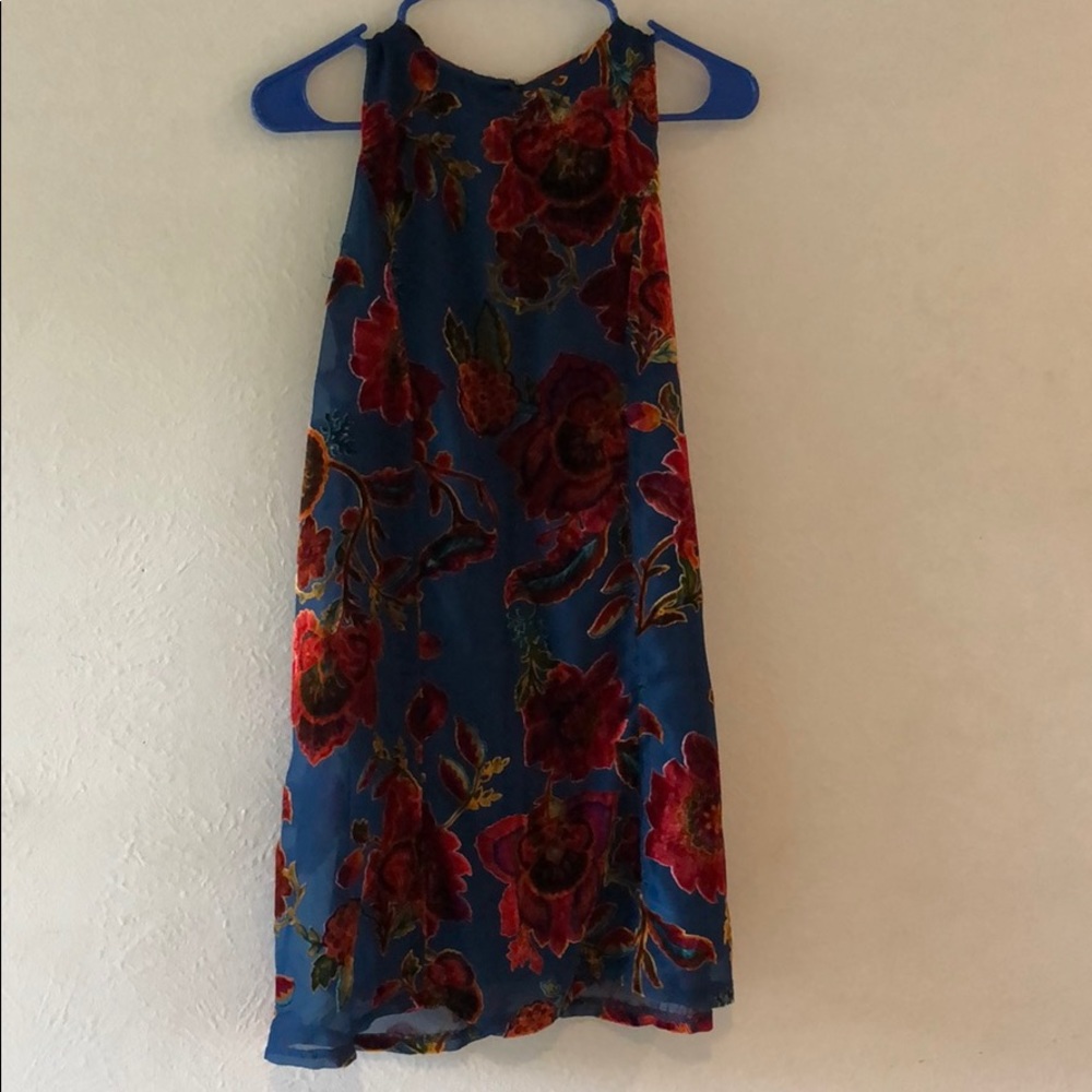 Velvet floral dress